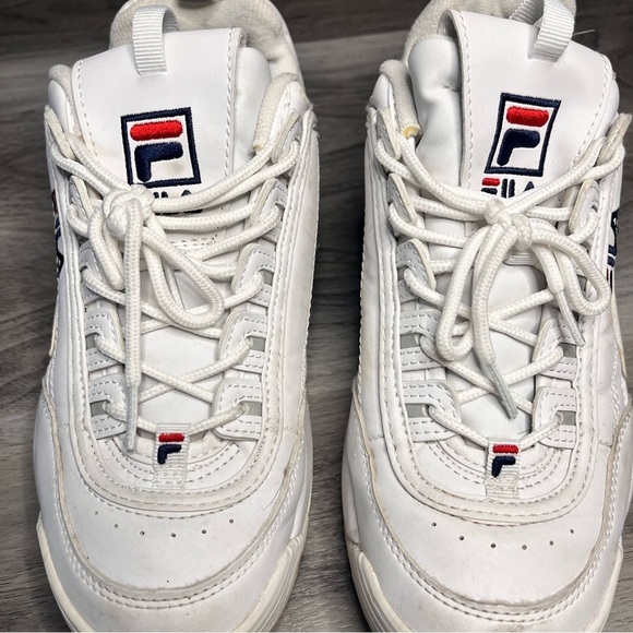 Men’s FILA Disruptor II Chunky White Sneaker Size 8 - Picture 4 of 7